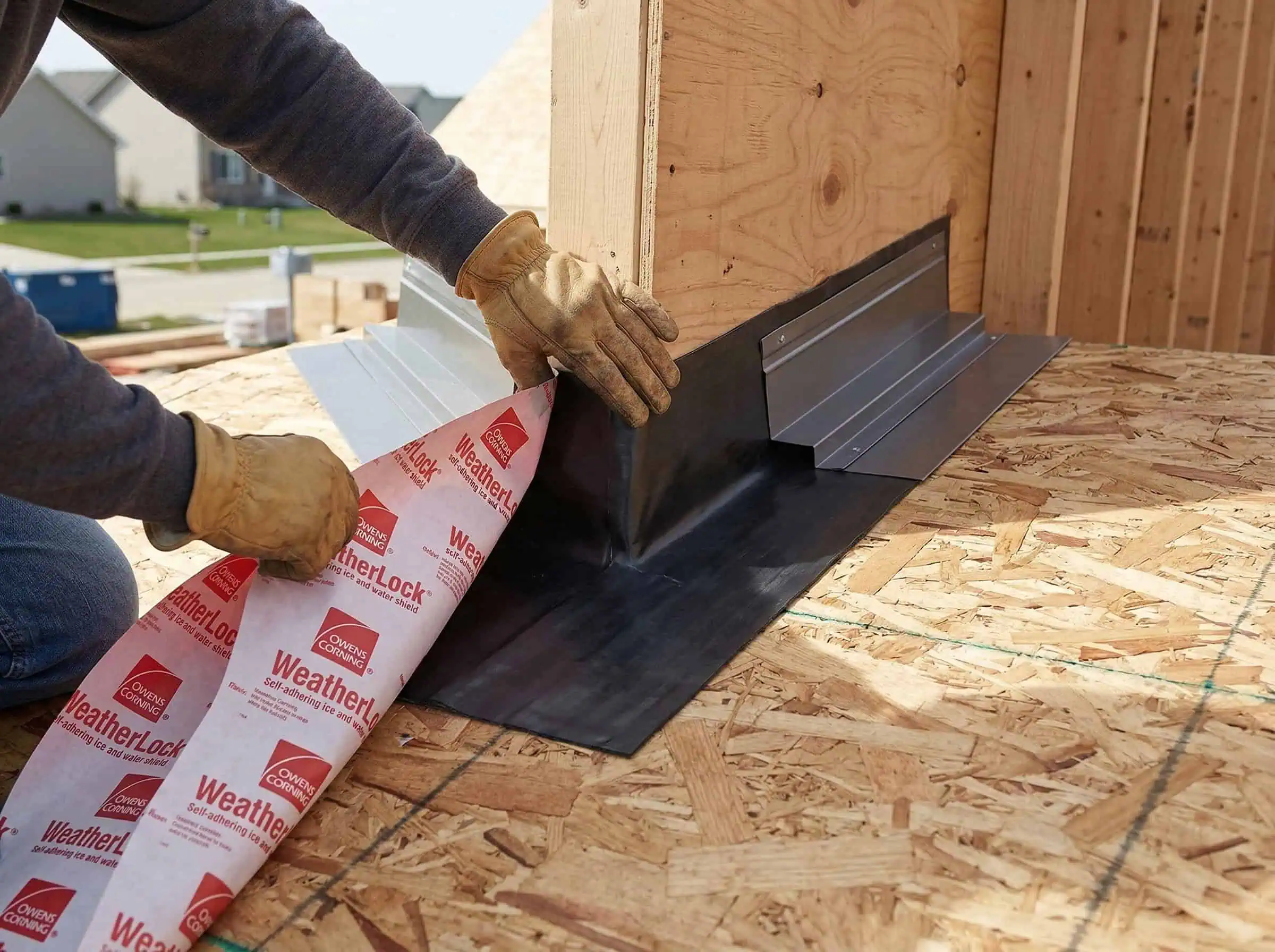 Owens Corning WeatherLock step flashing installation