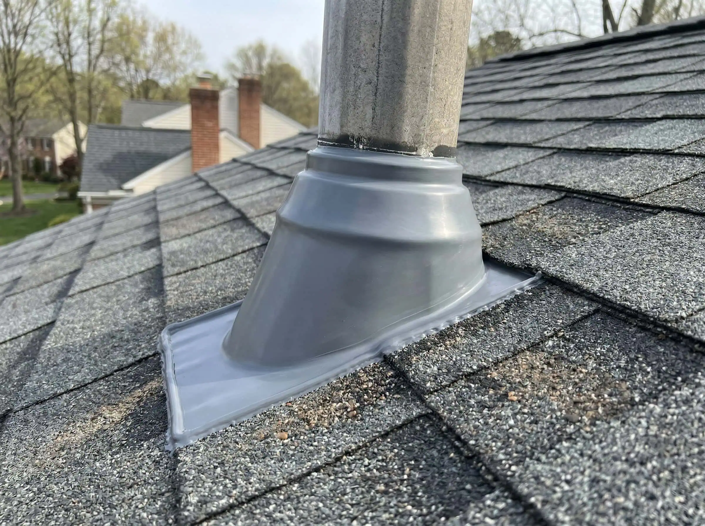 New silicone pipe boot after